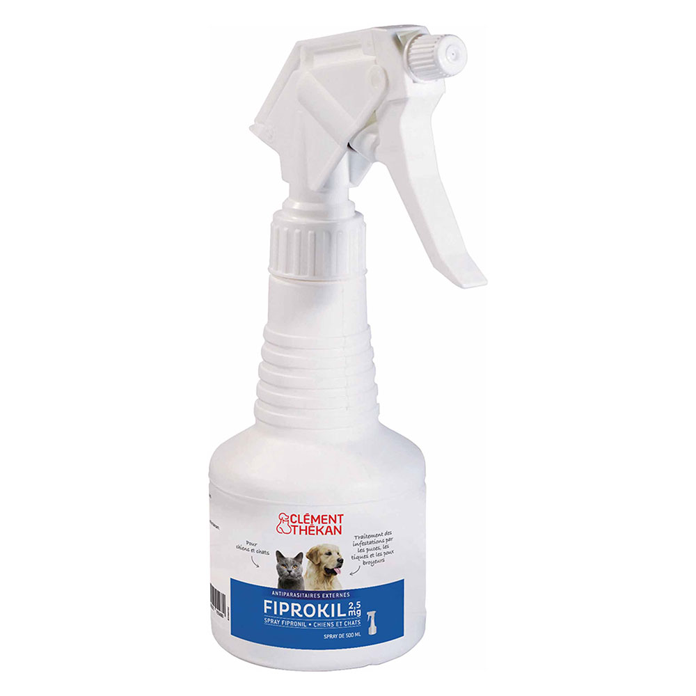 Clement-Thekan Fiprokil Clement-Thekan Spray antipulgas para perros y gatos 500ml Perros y gatos 500 ml