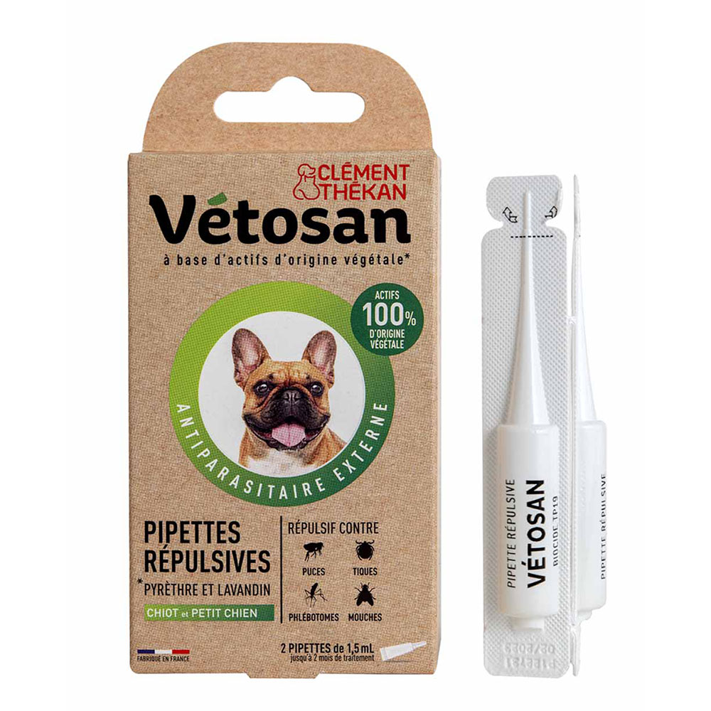 Clement-Thekan Vétosan Pipetas Repelentes Antiparásitos Cachorro Perro Pequeño 1.5ml