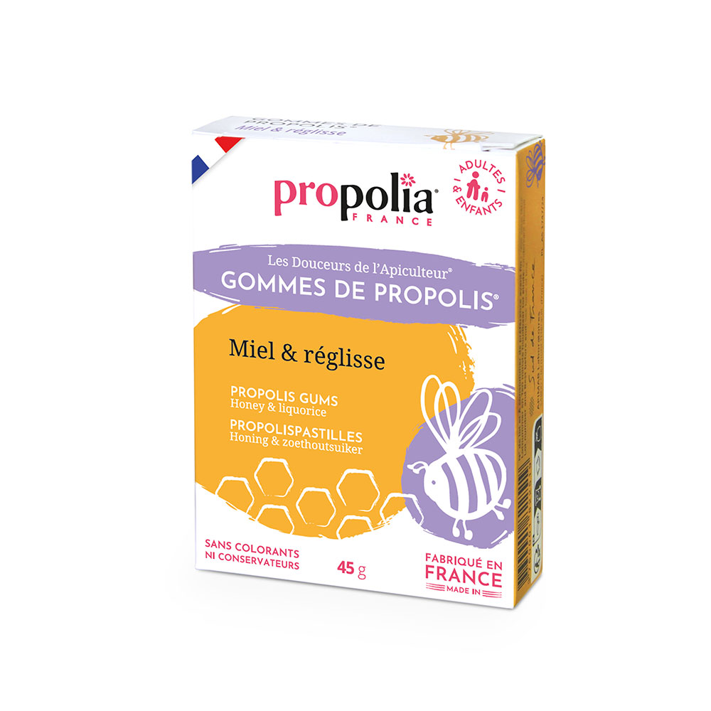 Propolia Gomas de mascar con miel de Propolis y regaliz 45g