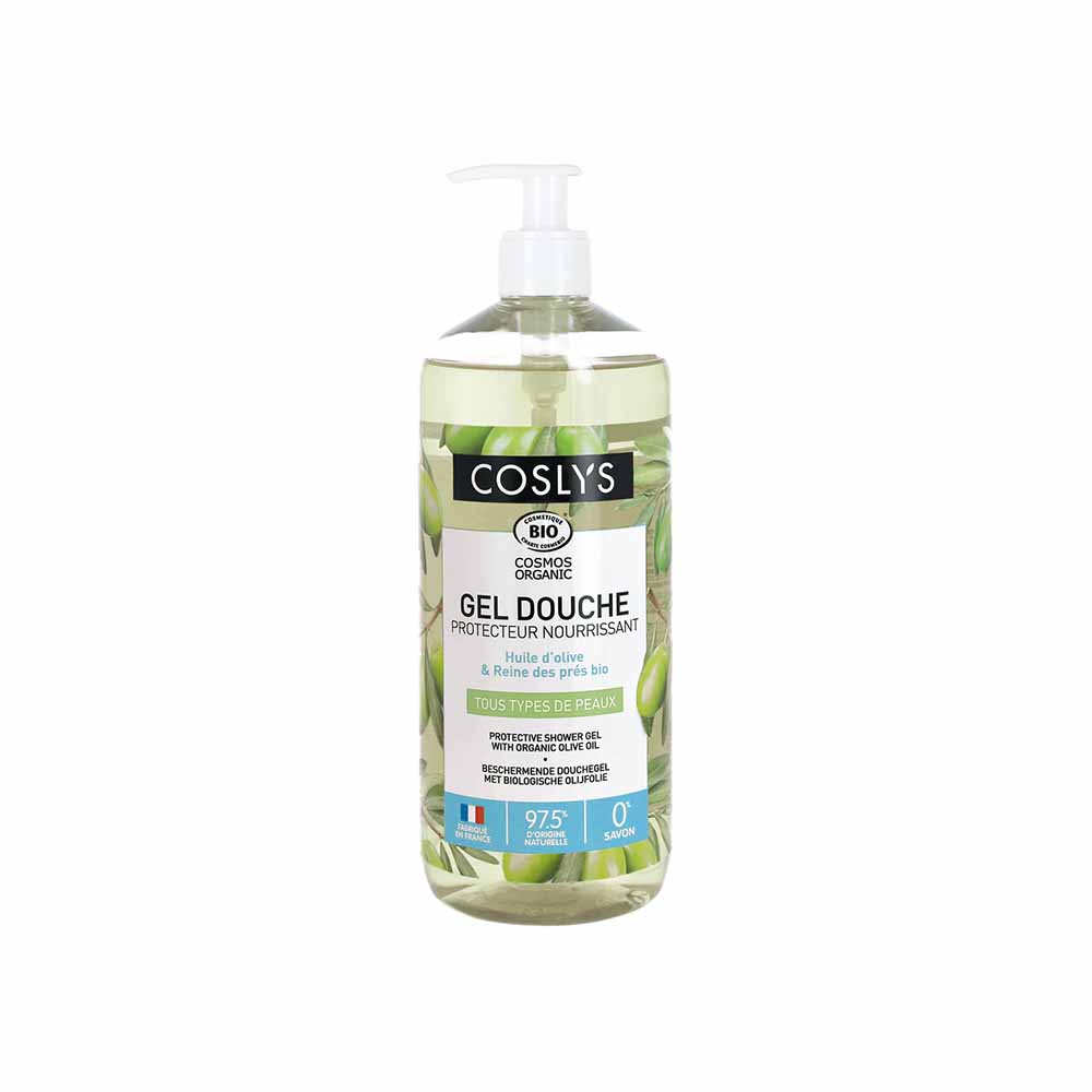 Coslys Gel de ducha protector con Aceite de Oliva Bio Todo tipo de pieles 1L