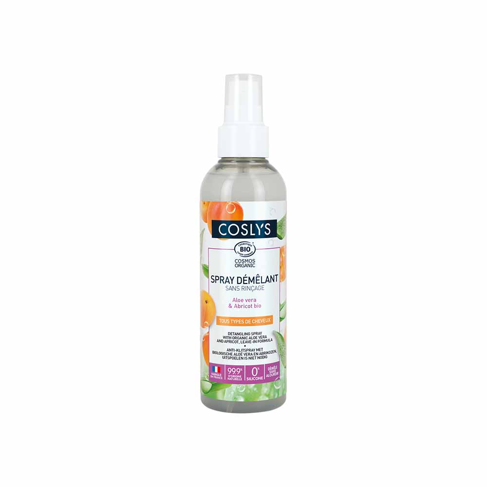 Coslys Spray limpiador de aloe vera y albaricoque ecológico todo tipo de cabellos 200 ml