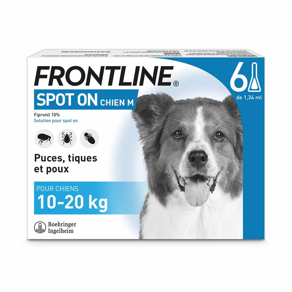 Frontline Spot-on Perro de 10-20kg 6 pipetas de 1,34ml