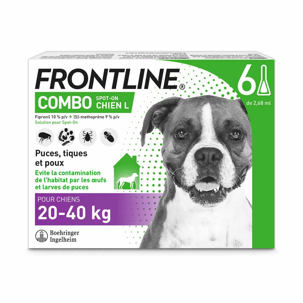 Frontline Combo Spot-on perro L 20-40kg 6 pipettes de 4,02ml