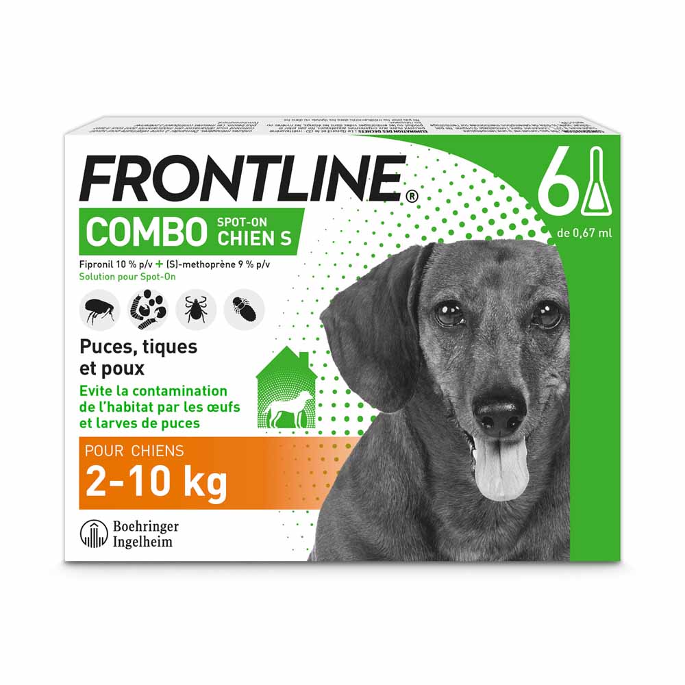 Frontline Combo Spot-on perro S 2-10kg 6 pipetas de 0,67ml