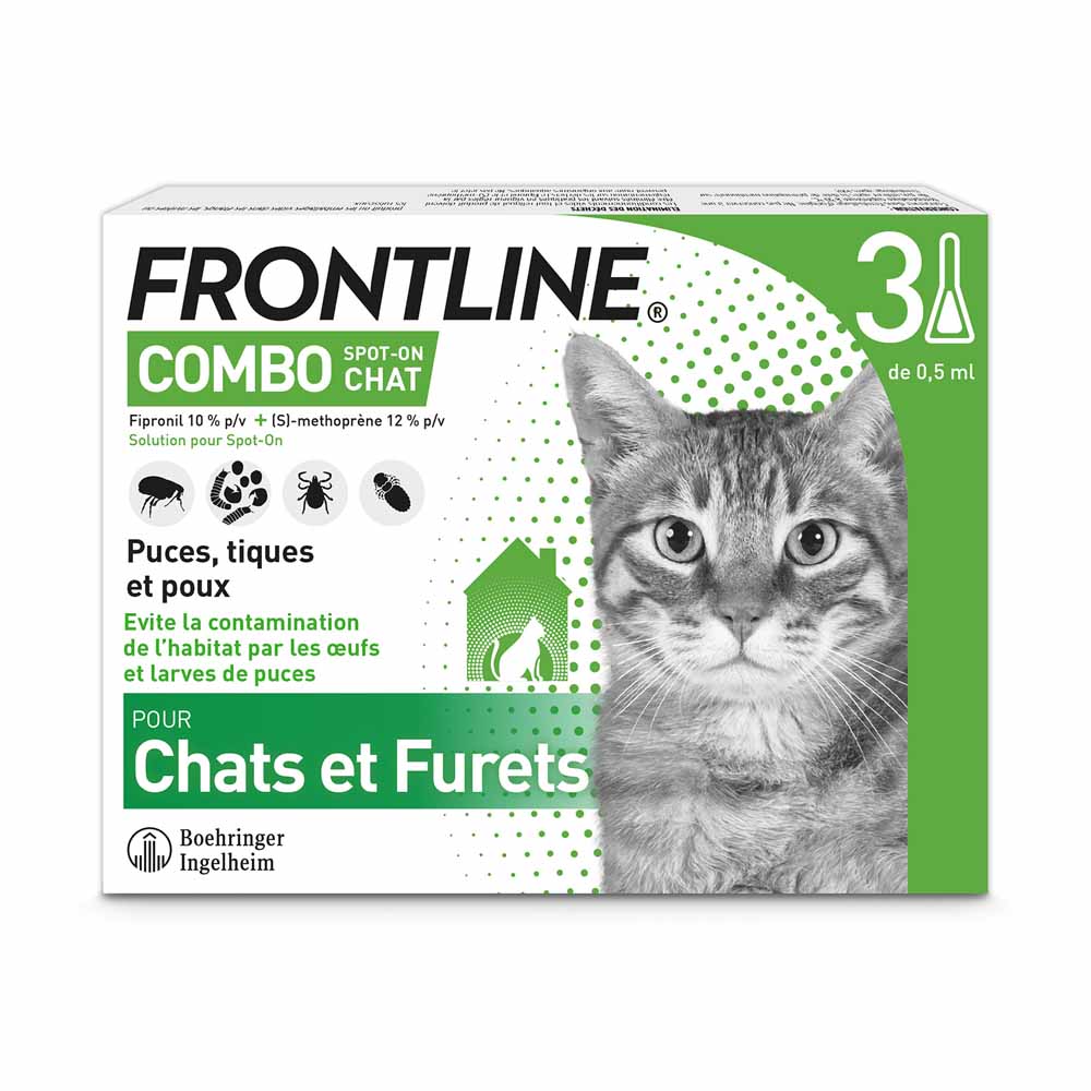 Frontline Combo Spot-on gatos y hurones 3 pipetas de 0.5ml