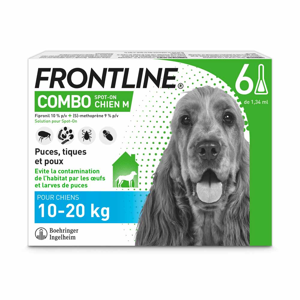 Frontline Combo Spot-on perro M 10-20kg 6 pipetas de 1,34ml