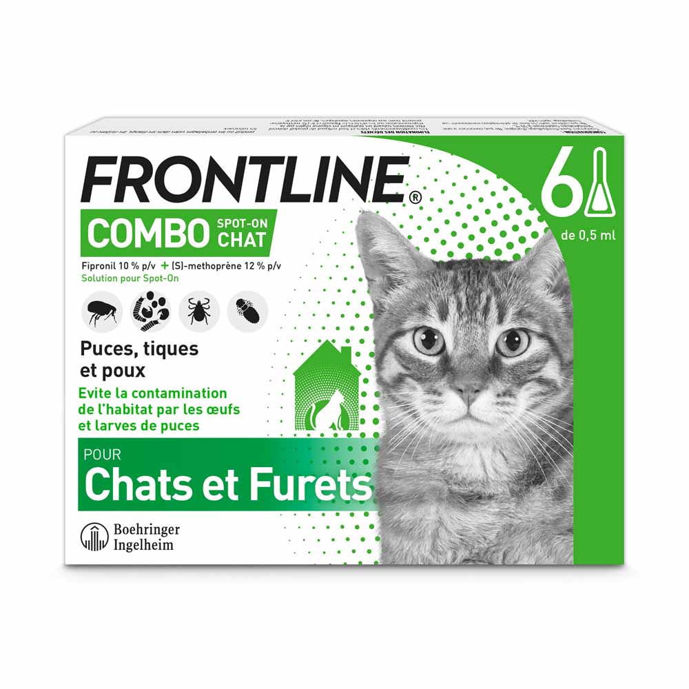 Frontline Pipetas Spot-on para gato y hurón 6 x 0,5 ml