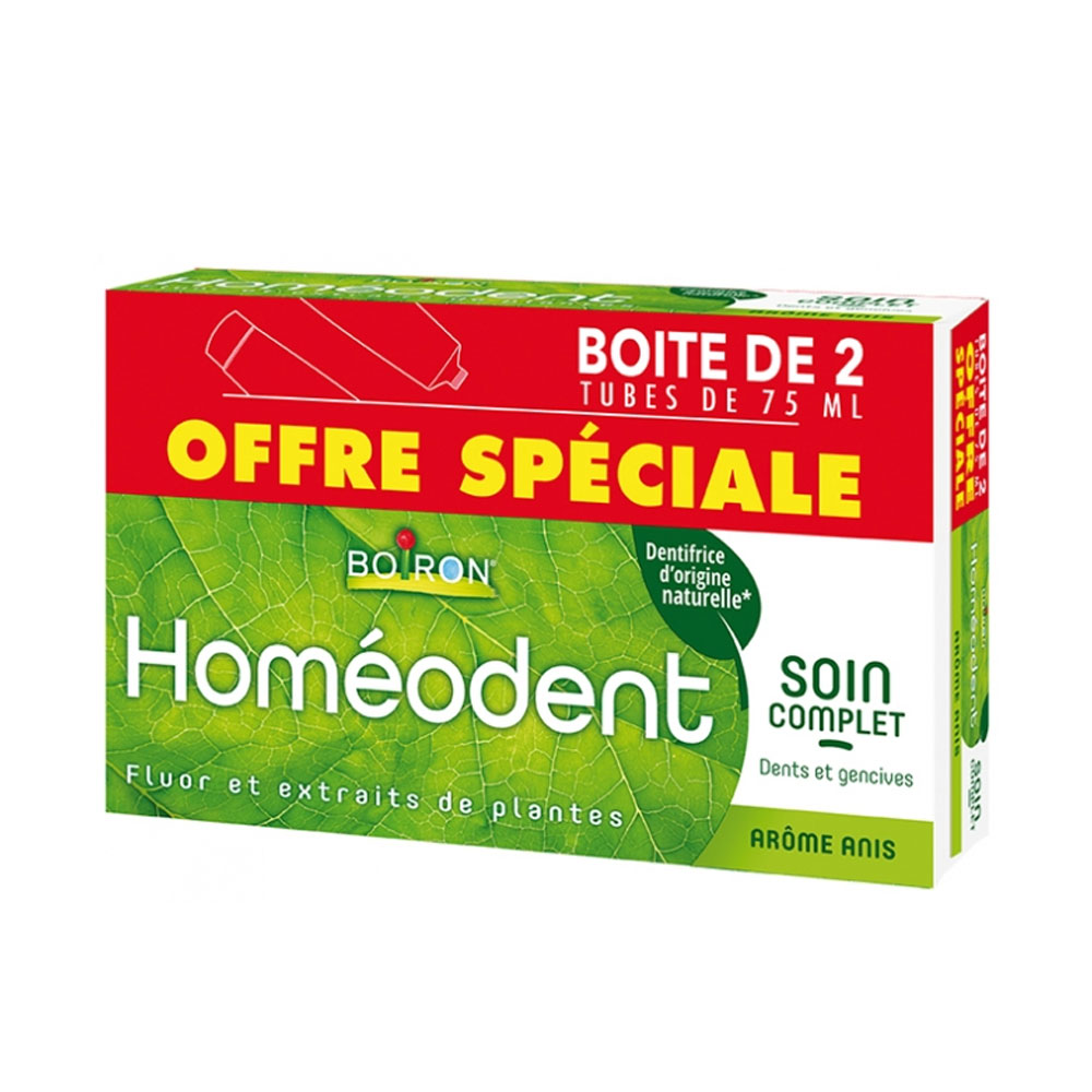 Boiron Homeodent Dentífrico cuidado completo dientes y encías anís 2x75ml