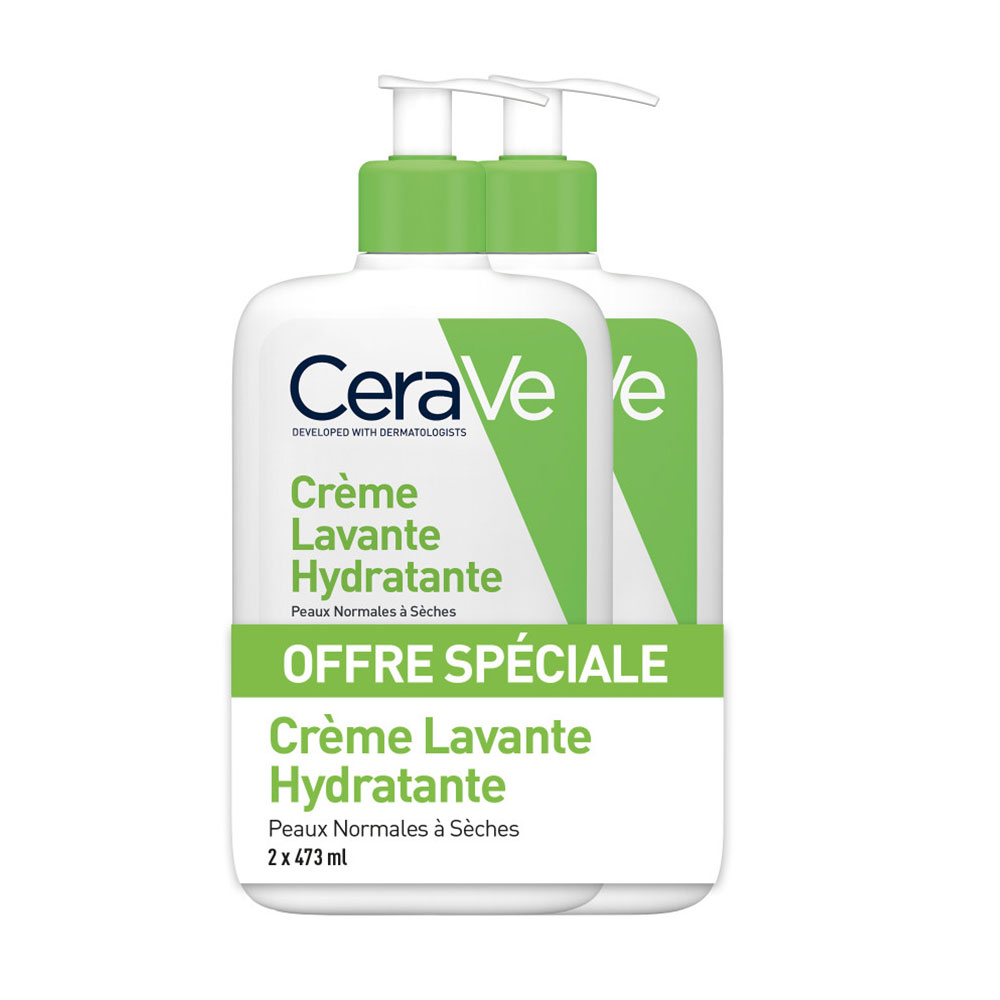 Cerave Cleanse Cuerpo Gel limpiador hidratante Piel normal a seca 2 x 473 ml