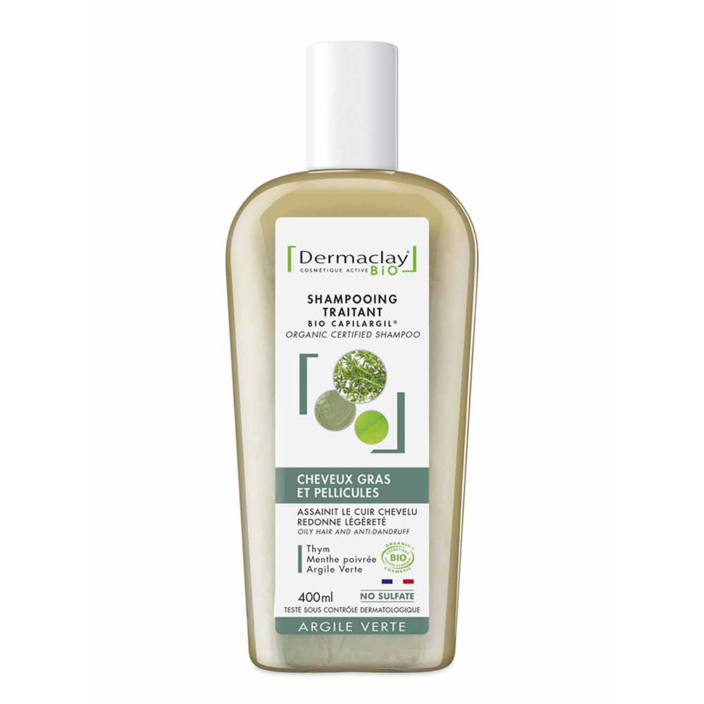 Dermaclay Champú bio con Arcilla Verde Cheveux Gras Et Pellicules 400ml