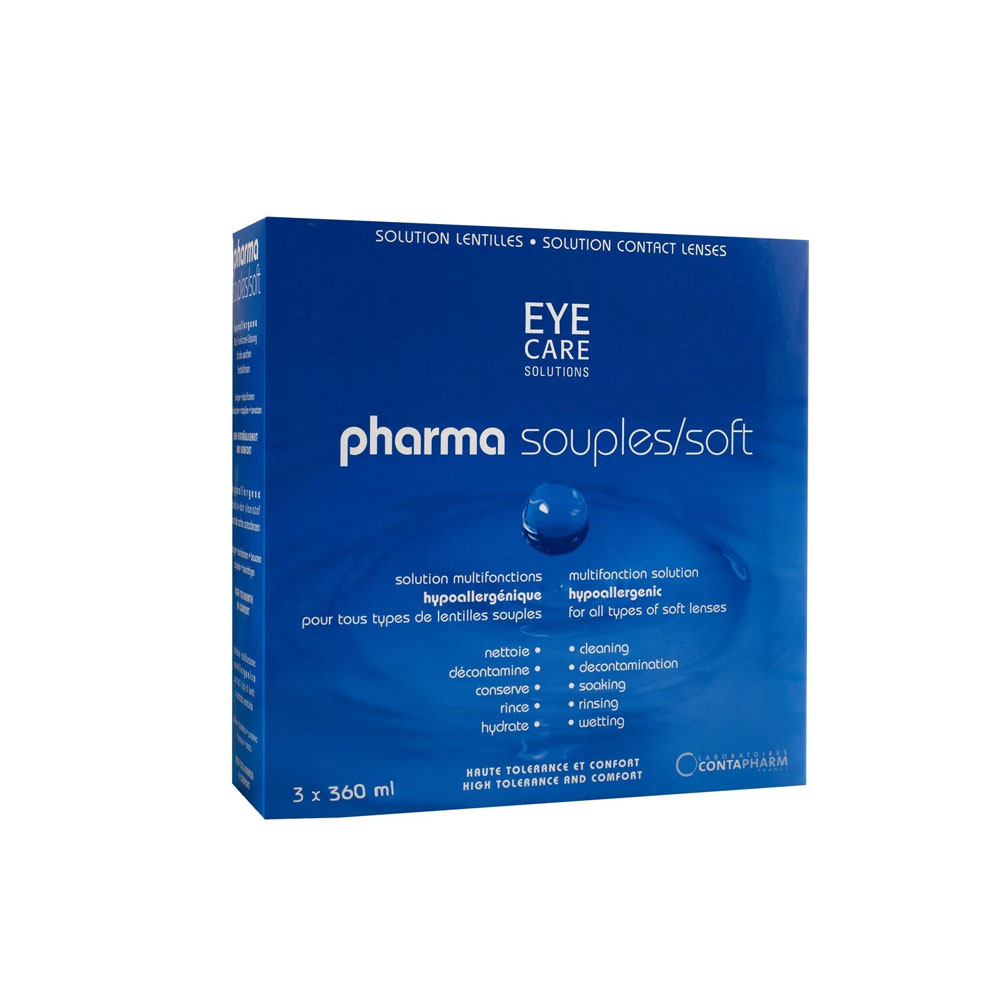 Eye Care Solution Solución limpiadora multifuncional para lentes blandas 3x360ml