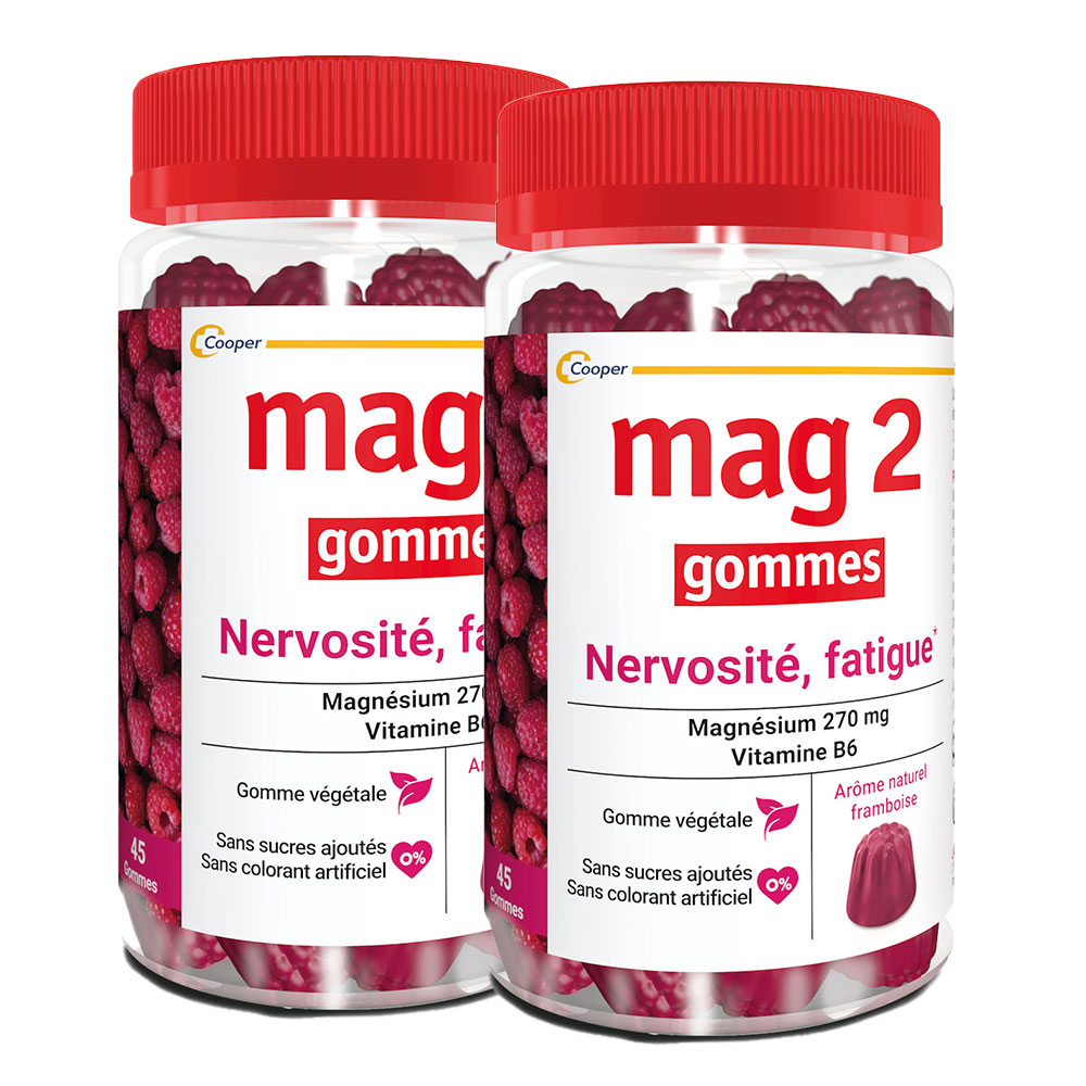 Mag 2 Magnesio + Vitamina B6 Frambuesa 2x45 Gominolas