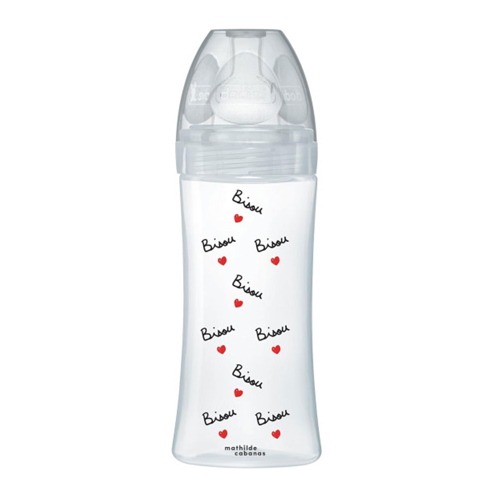 Dodie Sensation+ Biberón tetina plana flujo 2 Anti Cólicos 0-6 Meses 330ml Colección Mathilde Cabanas