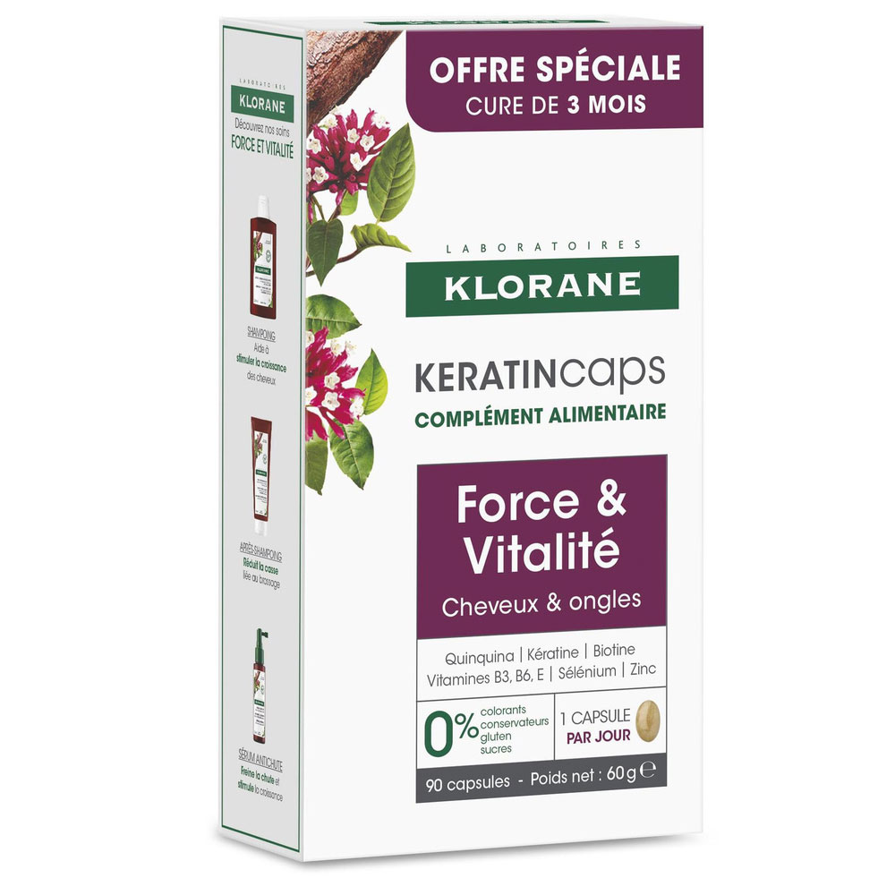 Klorane Keratincaps Fuerza y vitalidad Cápsulas