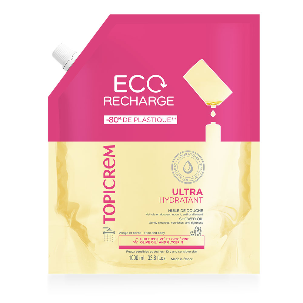 Topicrem Ultra Hidratante Recambio de Aceite de Ducha Eco 1000 ml