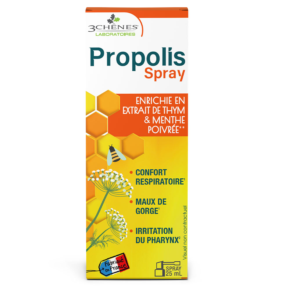3 Chênes Spray de propóleo para garganta 25 ml