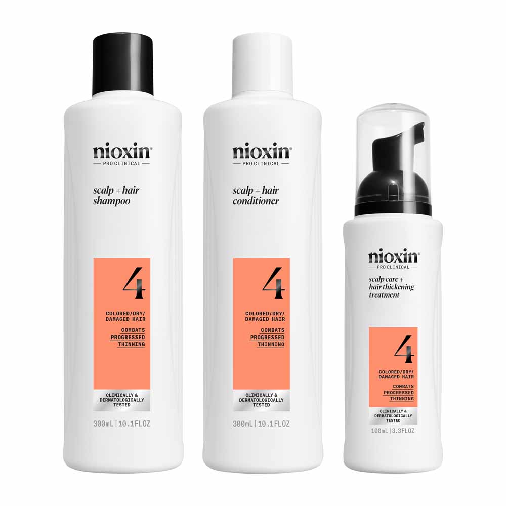 Nioxin System 4 Kit para cabellos coloreados/secos/dañados y caída avanzada 700 ml