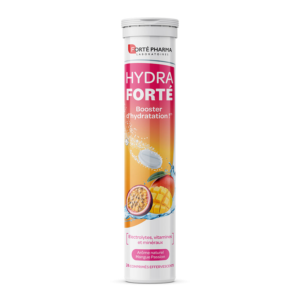 Forté Pharma Hydra Forté Refuerzo de hidratación sabor natural mango pasión 24 comprimidos efervescentes
