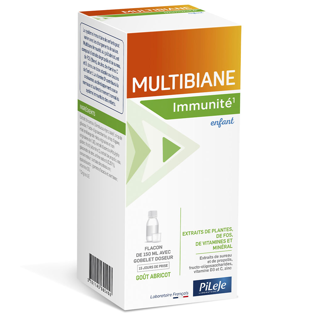 Pileje Multibiane Multibiane Inmunidad Infantil Propoleo Sauco - Frasco con Vaso Dosificador 150ml