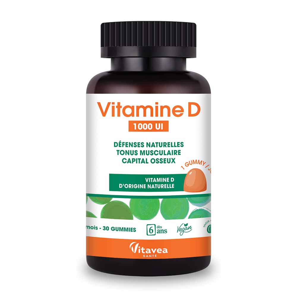 Vitavea Santé Vitamina D 1000 UI para defensas naturales y capital óseo 30 gominolas
