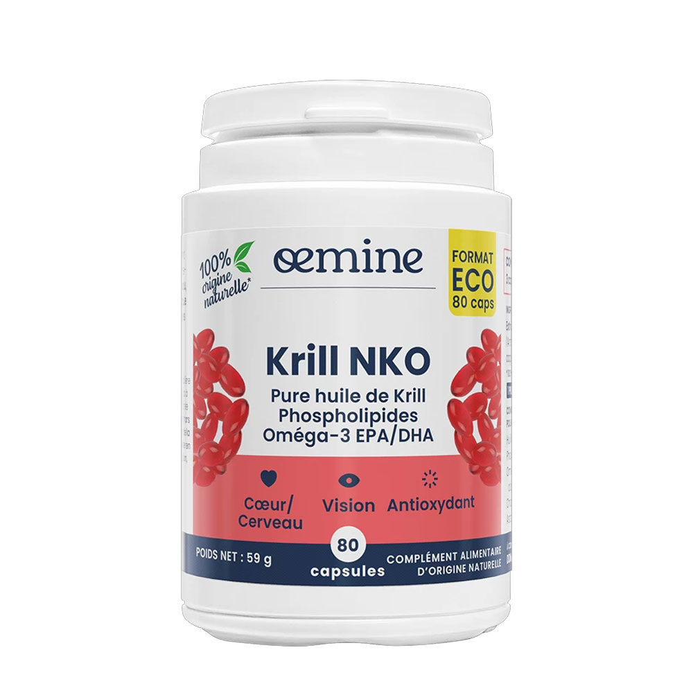 Oemine Krill NKO corazón cerebro y visión 80 cápsulas