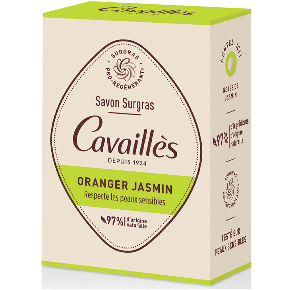 Cavaillès Surgras Pro-Regenerador Jabón de Jazmín Naranja 100g