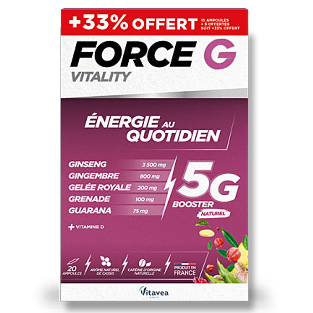 Vitavea Santé Force G Vitalidad Energía cotidiana 20 ampollas