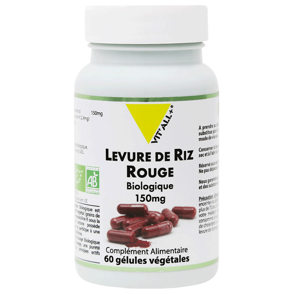 Vit'All+ Levadura roja de arroz ecológica 60 cápsulas