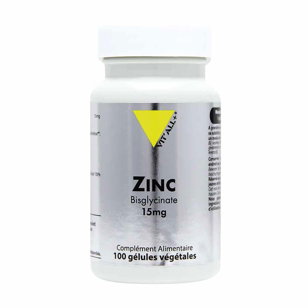 Vit'All+ Bisglicinato de zinc 15 mg 100 cápsulas vegetales