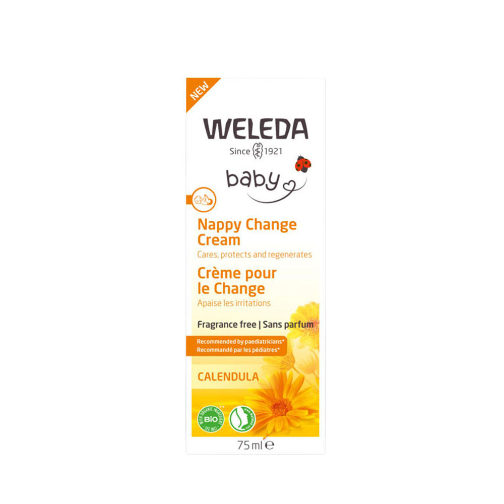Weleda Bebés y Niños Crema para el cambio de pañal sin perfume con caléndula 75 ml