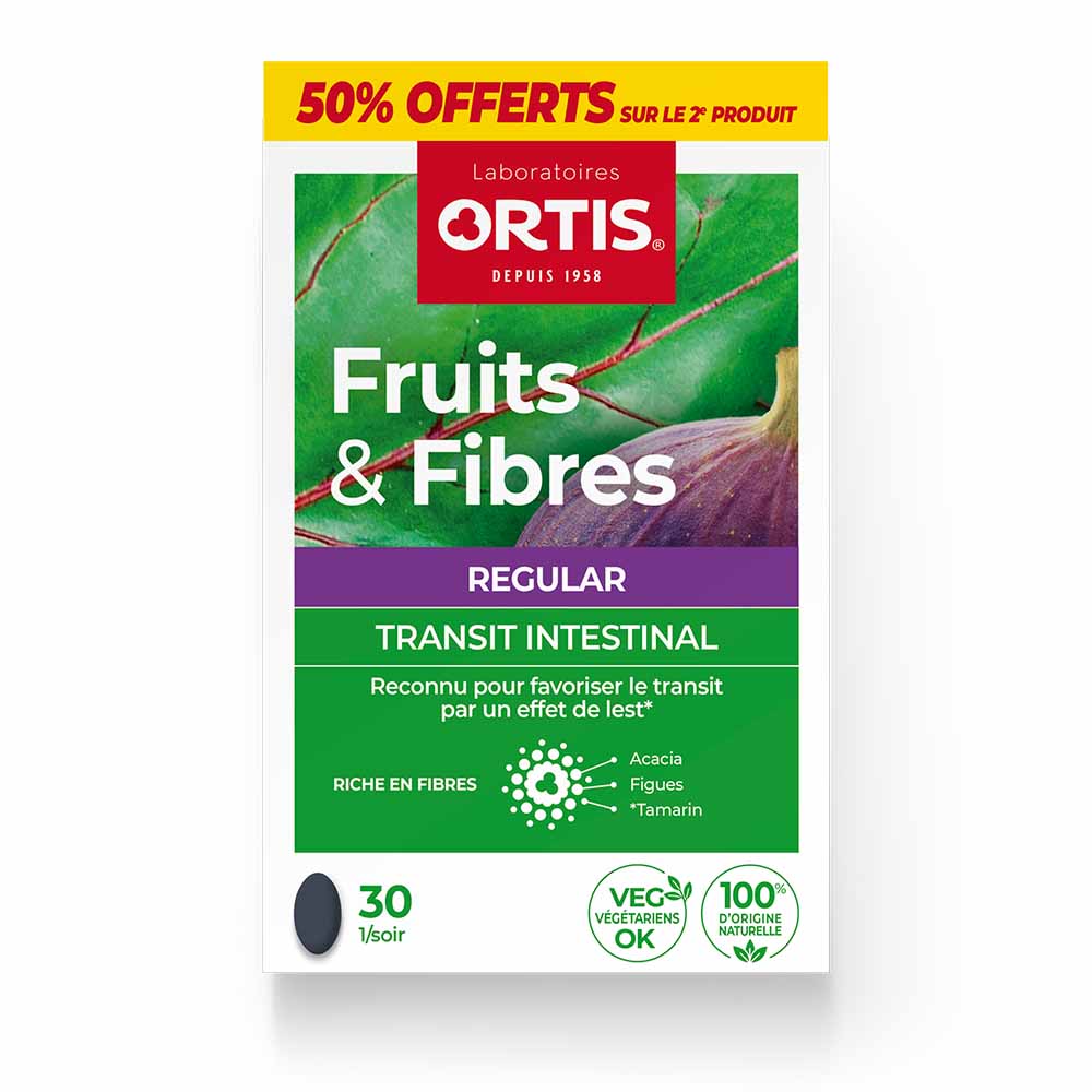 Ortis Frutas y Fibras Regular 2x30 comprimidos