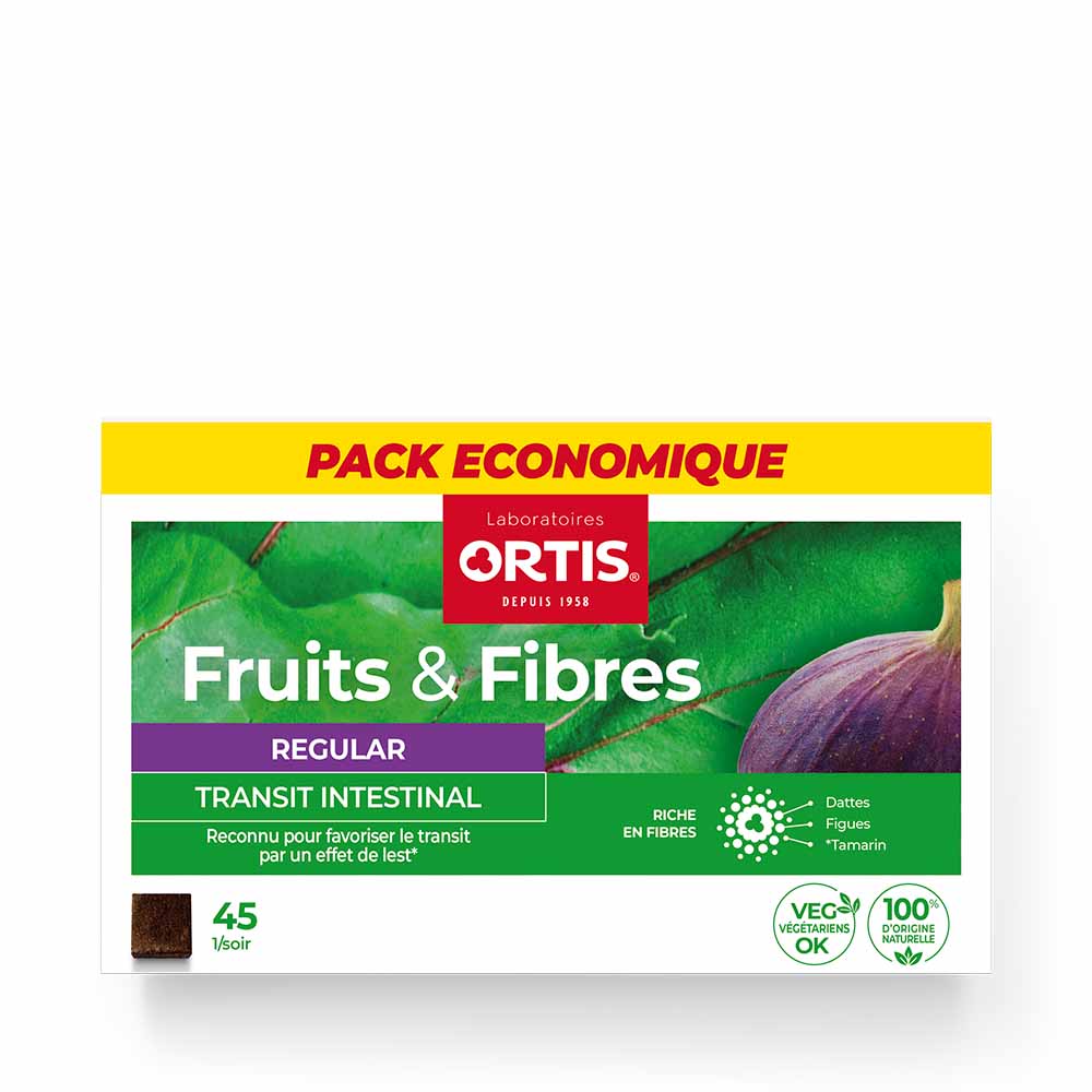 Ortis Frutas y fibras Tránsito intestinal regular 45 Cubos