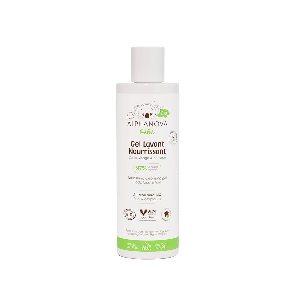 Alphanova Bebé Gel limpiador nutritivo bio 200 ml