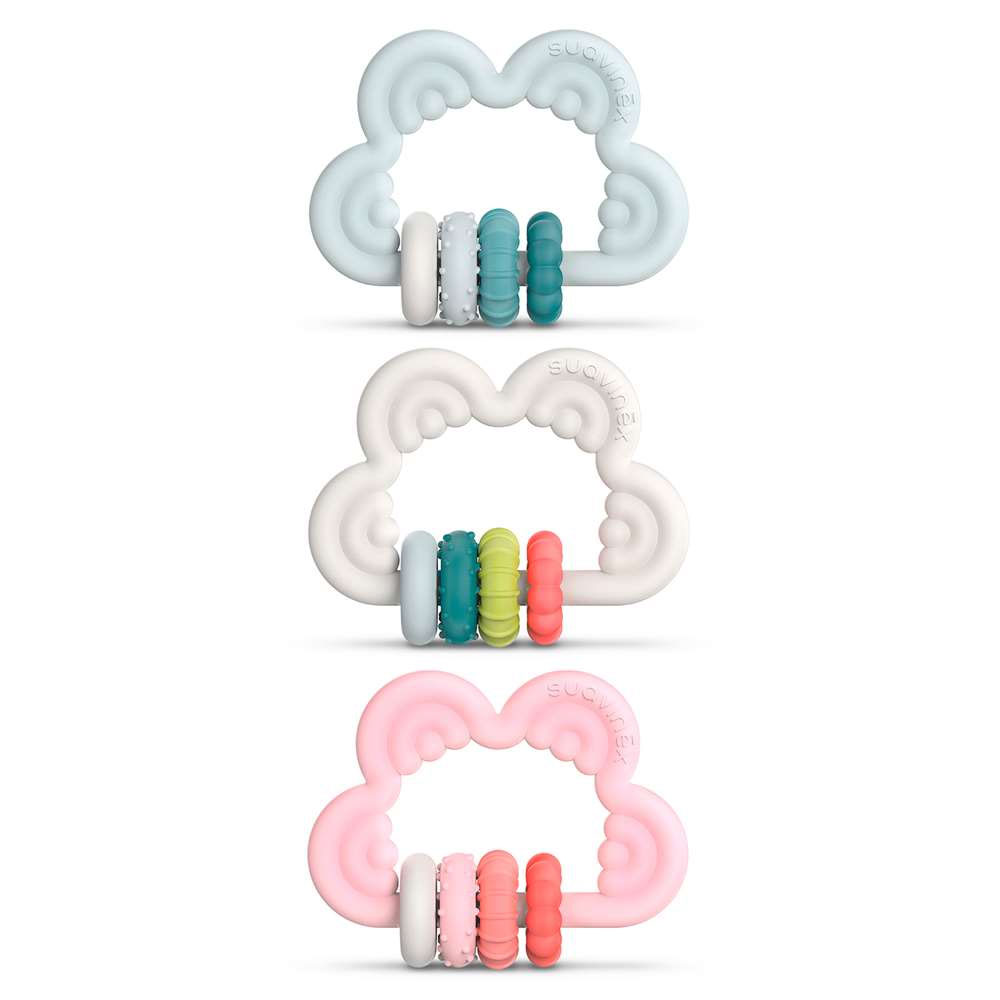Suavinex Anillo de dentición divertido en silicona etapa 3 nube 1 unidad