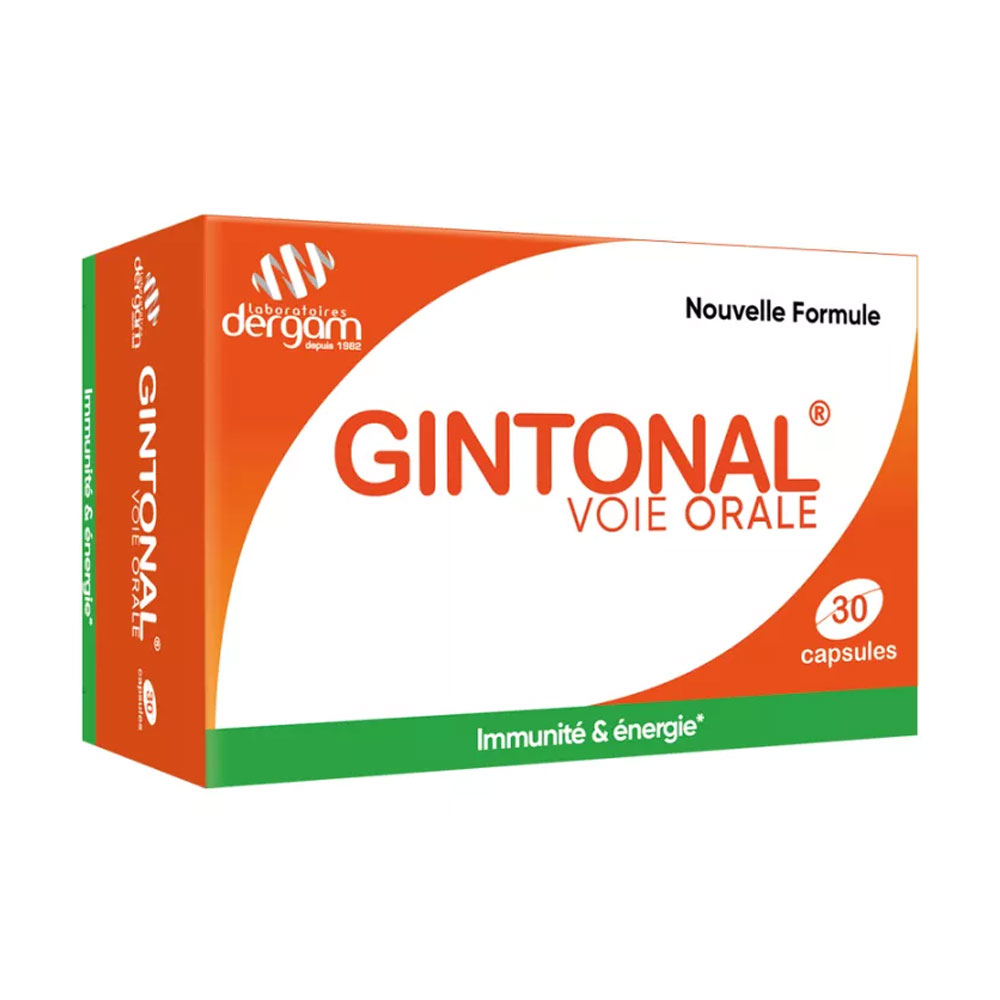 Dergam Gintonal inmunidad y energía 30 cápsulas