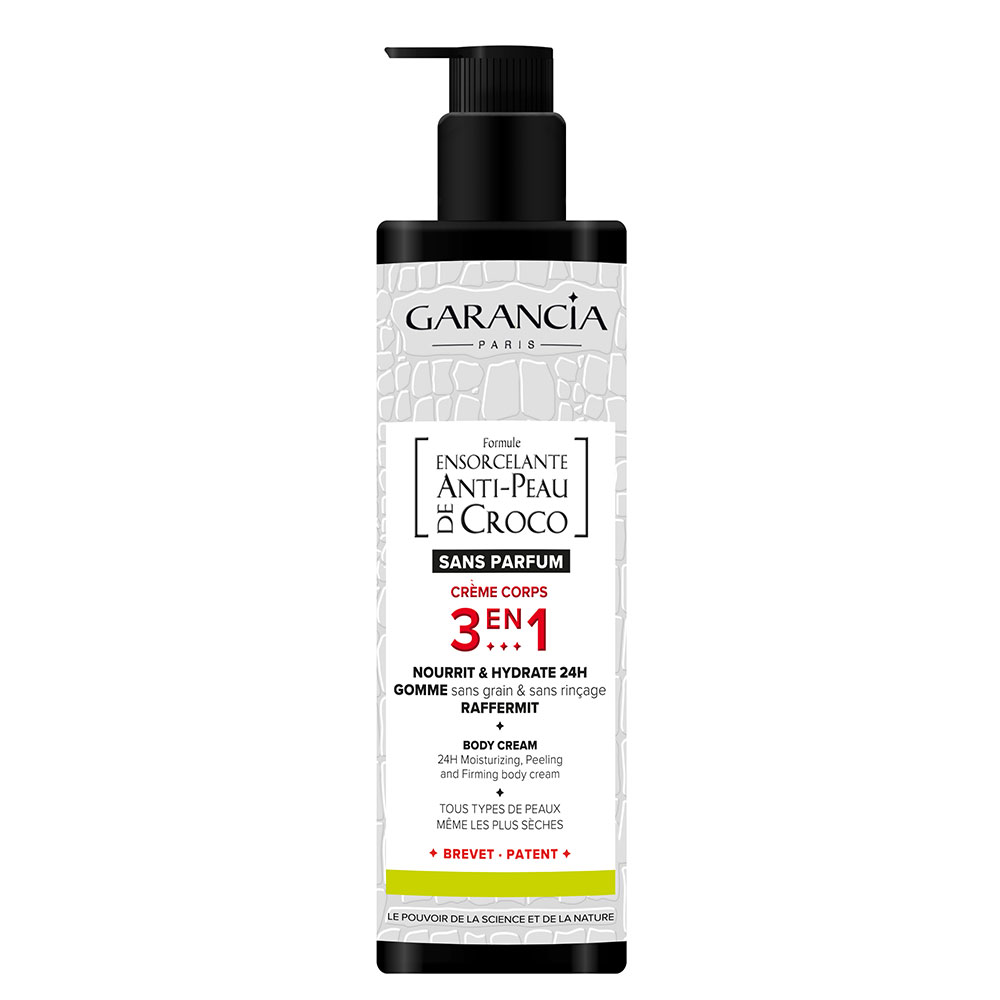 Garancia Bewitching Crema corporal 3 en 1 antipiel de cocodrilo sin perfume 400 ml