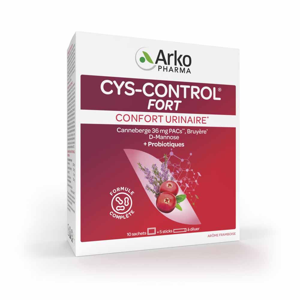 Arkopharma Cys-Control Confort Urinario Forte 10 sobres + 5 sticks