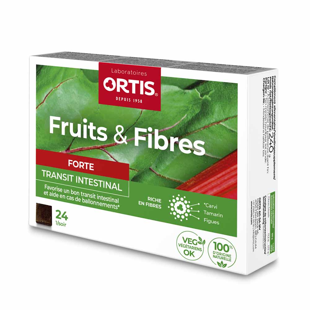 Ortis Frutas y fibras Forte 24 cubos