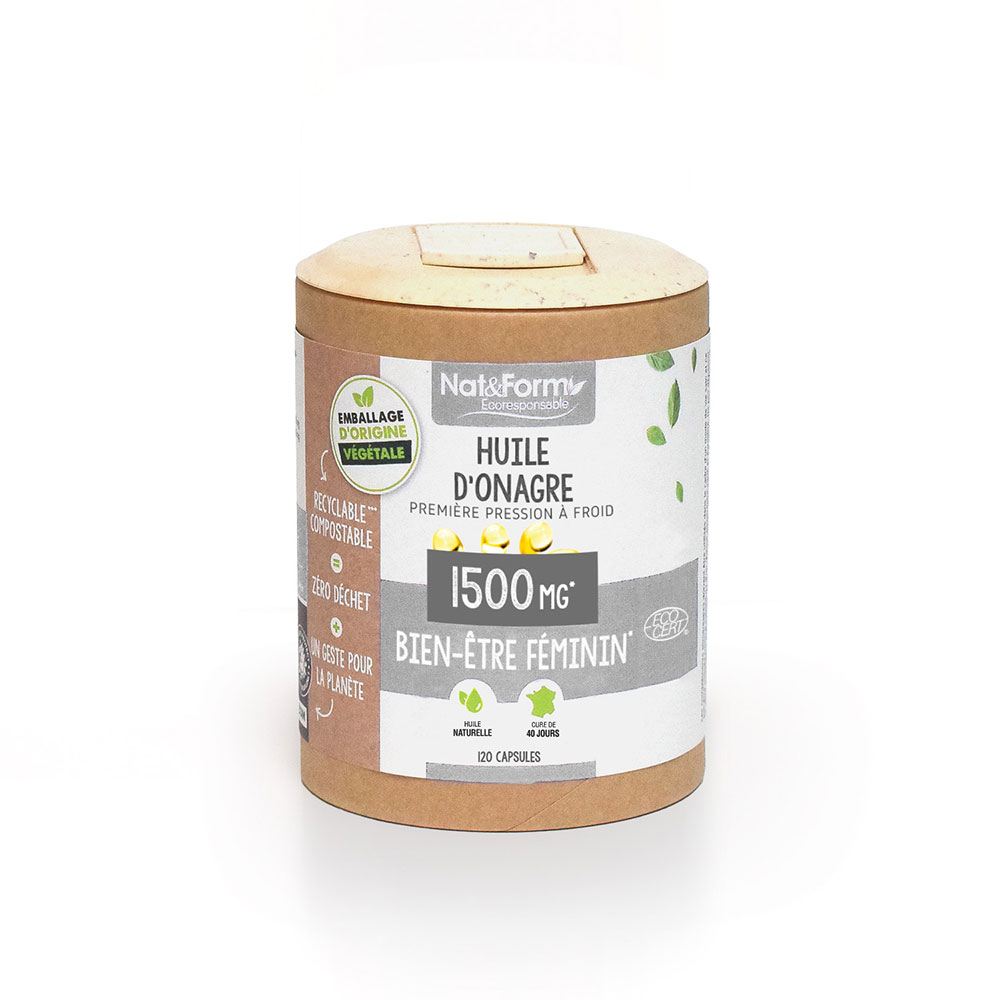 Nat&Form ACEITE DE ONAGRA ECOLÓGICO 120 cápsulas