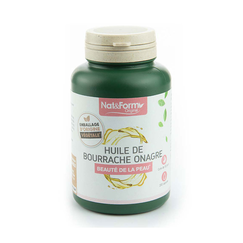 Nat&Form Aceite de borraja y onagra 200 cápsulas