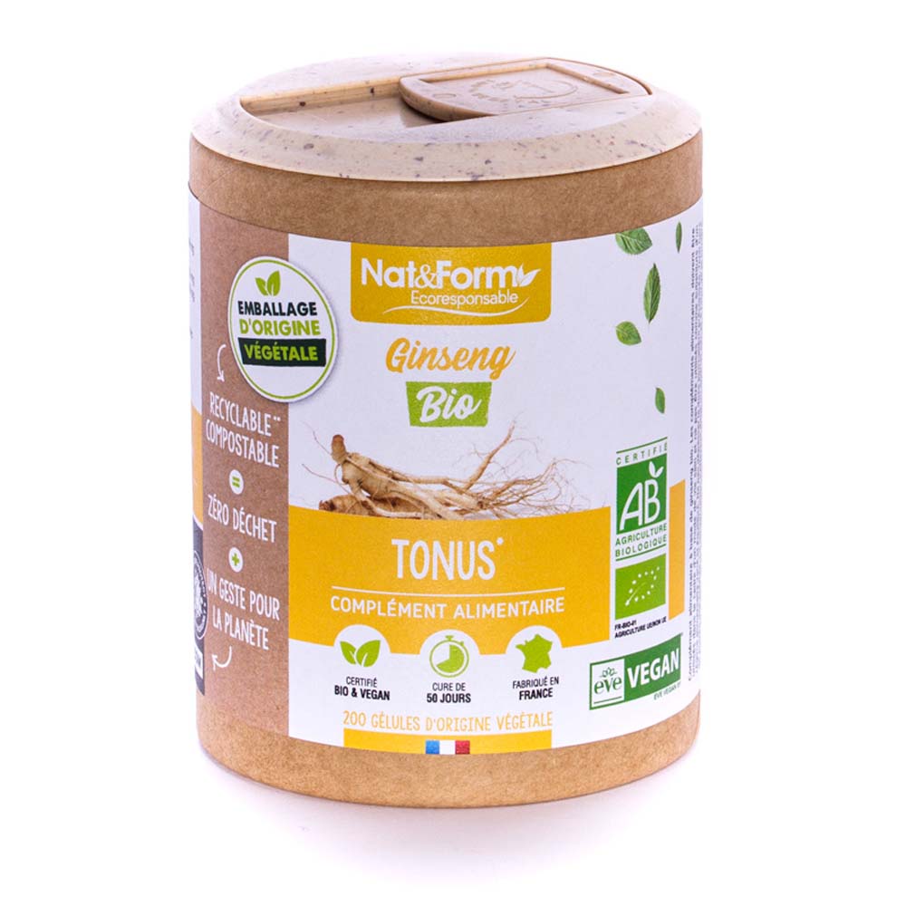 Nat&Form Ginseng bio 200 cápsulas