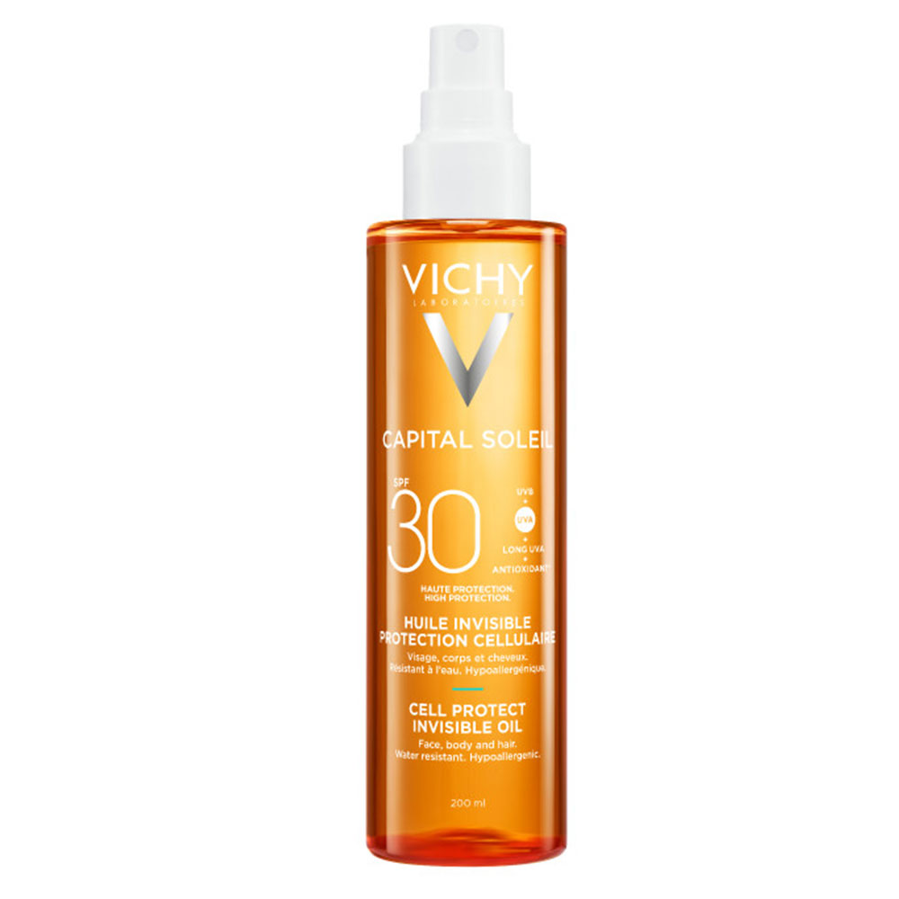 Vichy Capital Soleil Aceite invisible protección celular SPF30 200 ml