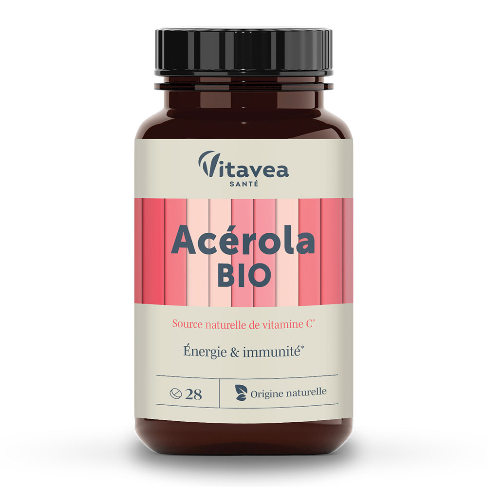 Vitavea Santé Nutri'sentiels Acerola ecológica Energía e Immunea 28 comprimidos