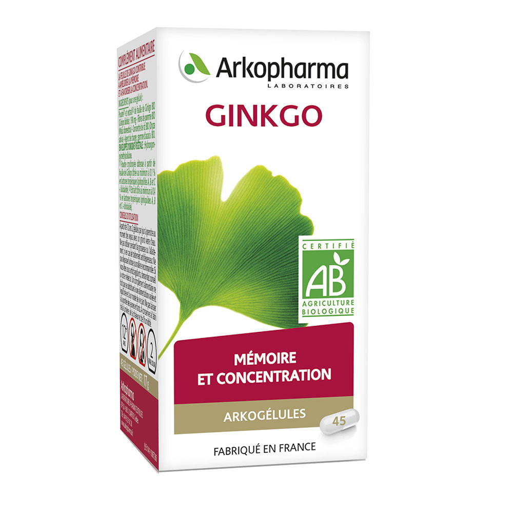 Arkopharma Arkocápsulas Biografía del Ginkgo Memoria y concentración