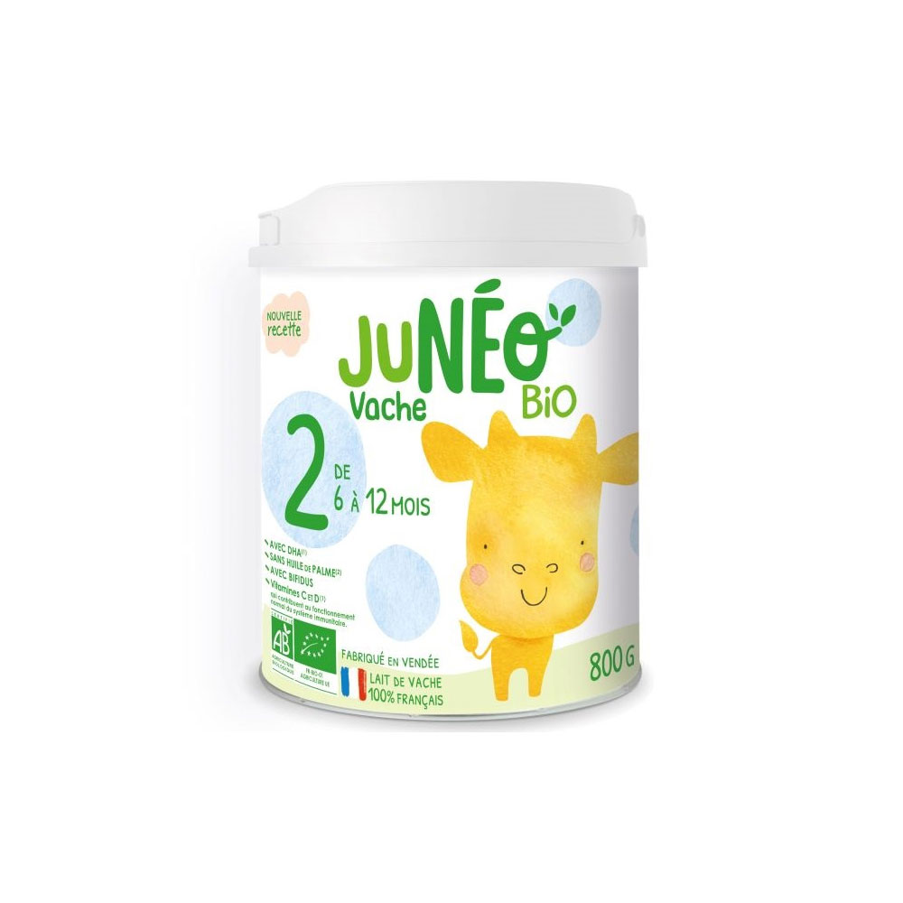Juneo Leche infantil de vaca bio 6 a 12 meses 900g