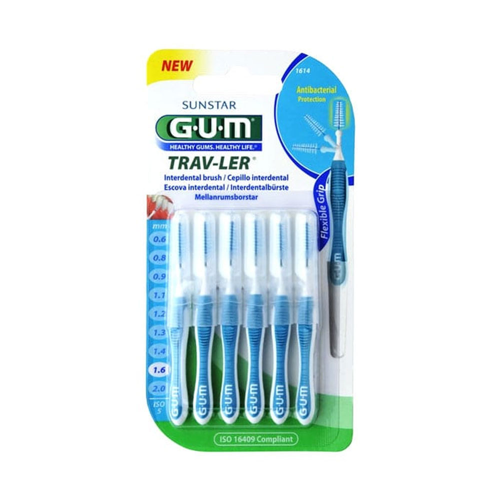 Gum Trav-ler Cepillos Interdentales 1.6mm X4 Trav-ler x6
