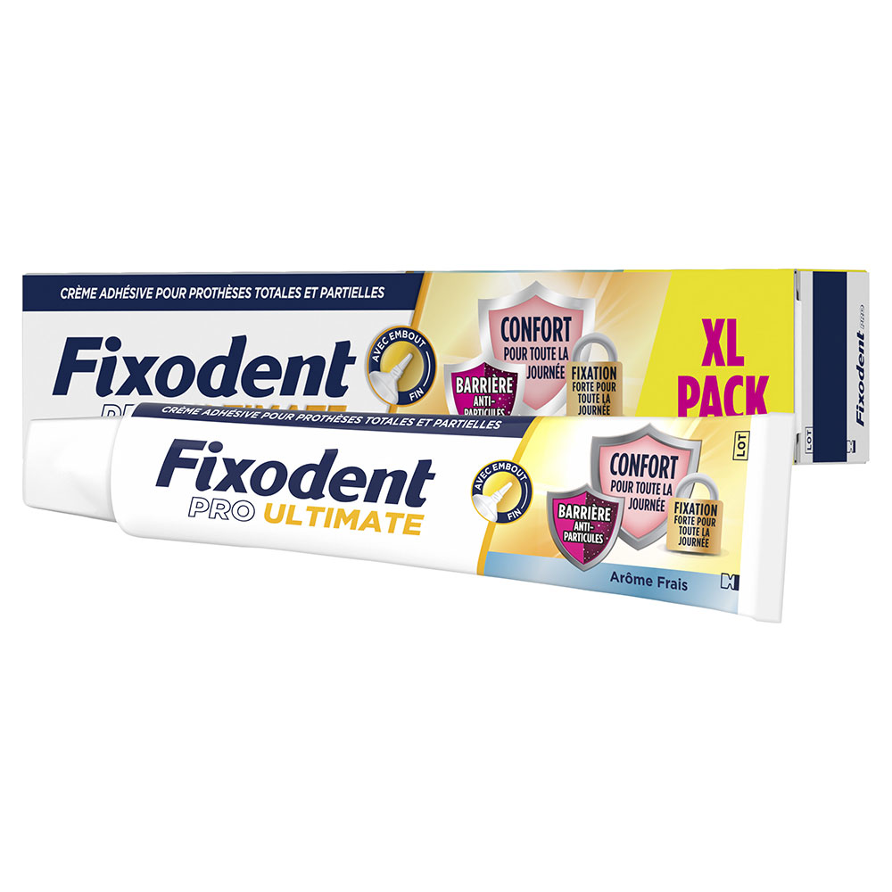 Fixodent Pro Ultimate Crema adhesiva para prótesis totales y parciales Frescura 57 ml