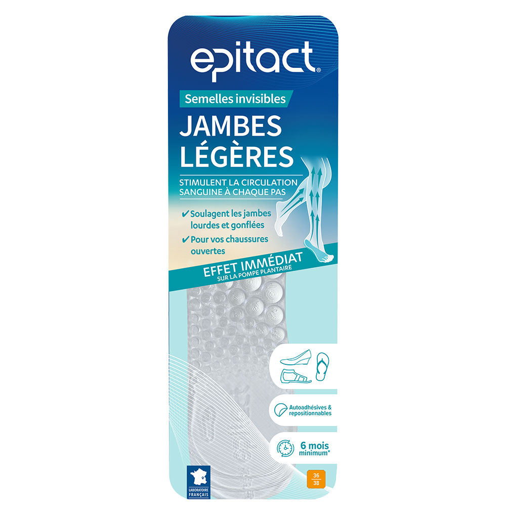Epitact Plantillas terapéuticas invisibles piernas ligeras 1 par