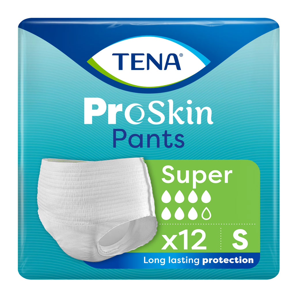 Tena Proskin Super Pants Calzoncillos absorbentes Talla S 65-85 cm X12