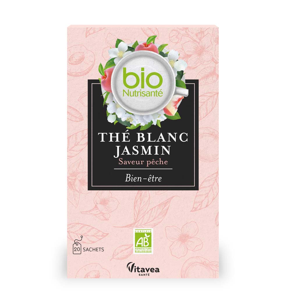 Vitavea Santé BioNutrisanté Té blanco jazmín sabor melocotón 20 sobres